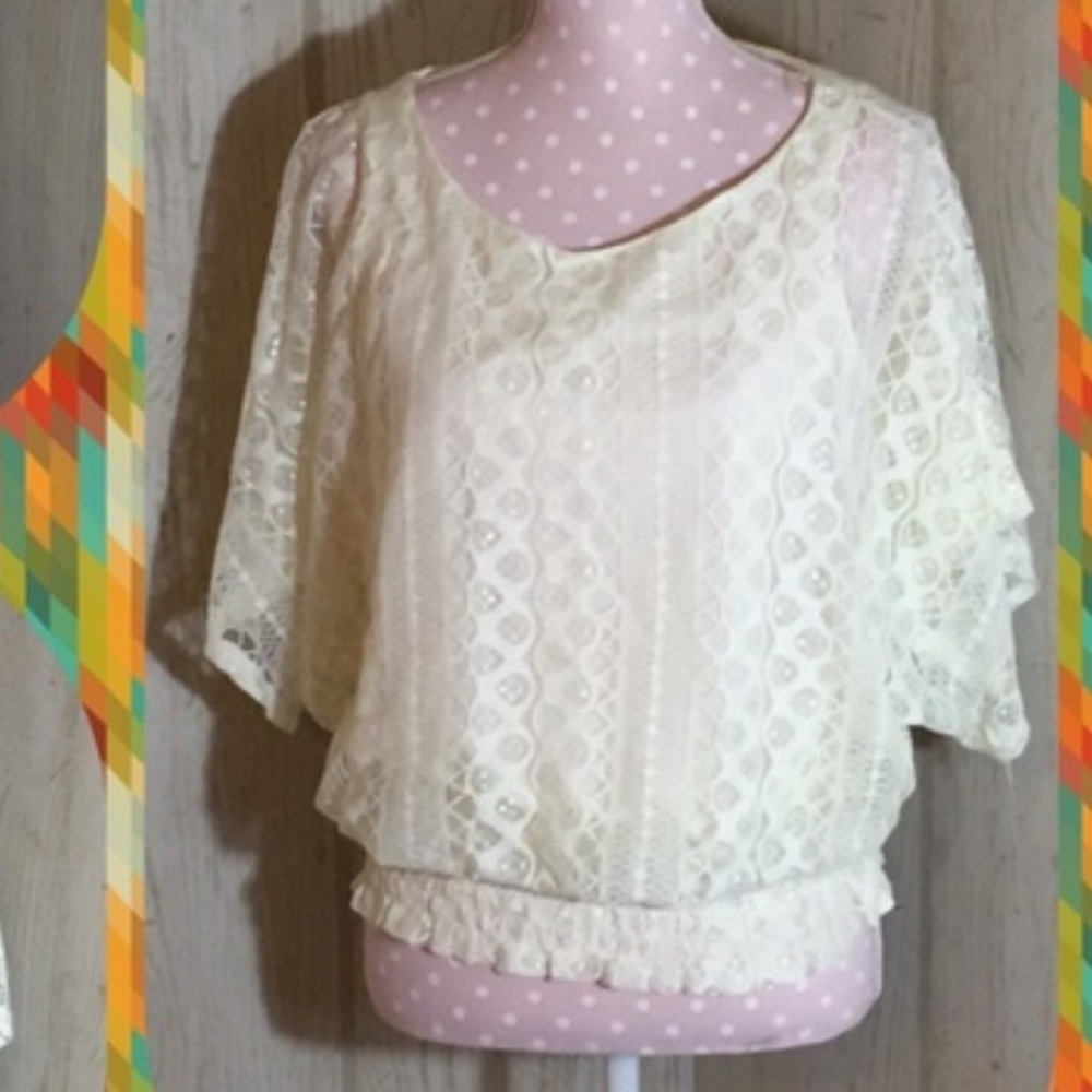 Simply Irresistible Cream Dolman Sleeve Blouse